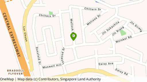 Map showing the location of Matlock Residences