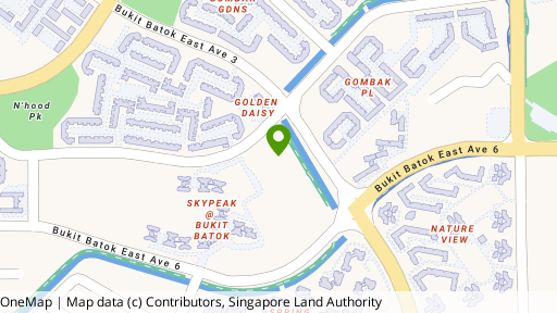 Map showing the location of The Dew
