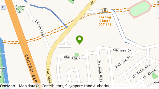 Map showing the location of Chuan Villas