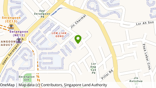 Map showing the location of 2A Lew Lian Vale