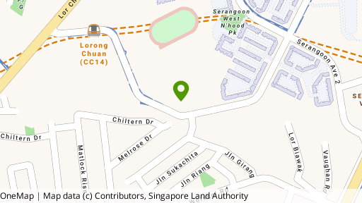 Map showing the location of Amaranda Gardens