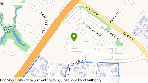 Map showing the location of The Woods