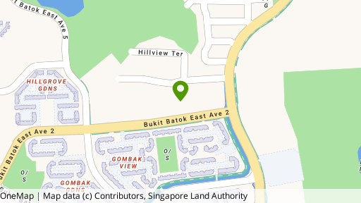 Map showing the location of Hillview Regency