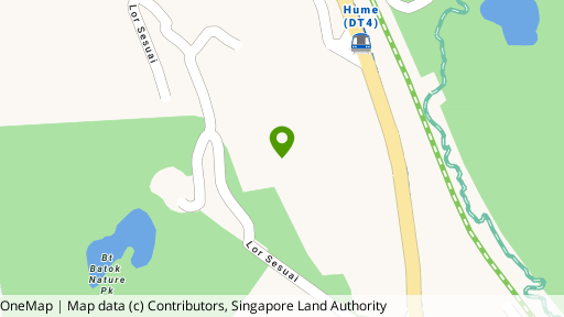 Map showing the location of The Hillside