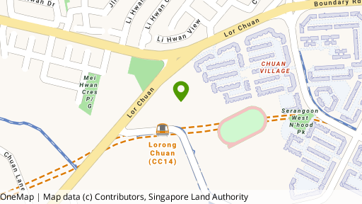 Map showing the location of Chuan Park