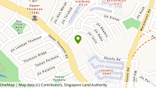 Map showing the location of Sin Ming Plaza