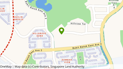 Map showing the location of Regent Heights