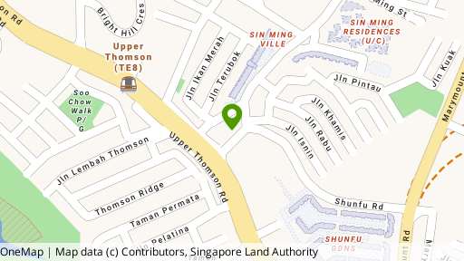 Map showing the location of Thomson V One