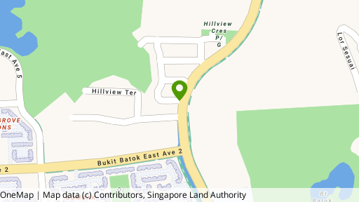 Map showing the location of Hillview Villas