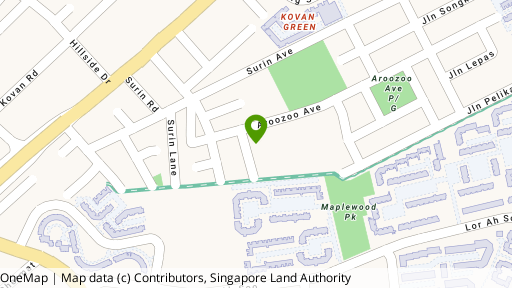 Map showing the location of Aroozoo Centre