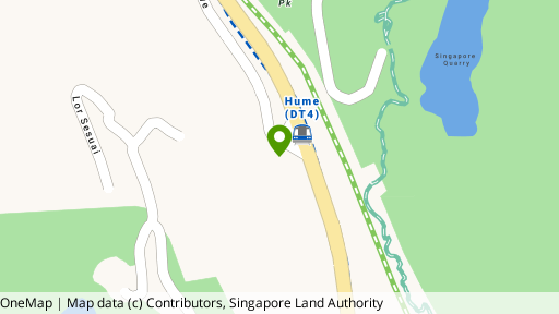Map showing the location of Hume Park 1