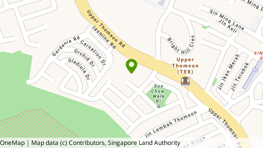 Map showing the location of Thomson Plaza