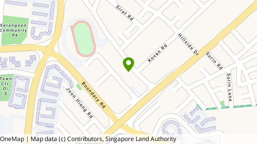 Map showing the location of Kovan Centre