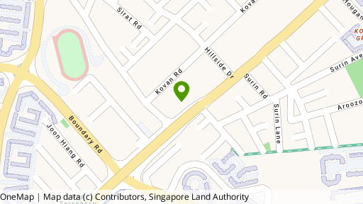 Map showing the location of Spazio @ Kovan