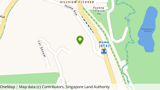 Map showing the location of Hume Park II