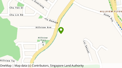 Map showing the location of Hillview Apartments