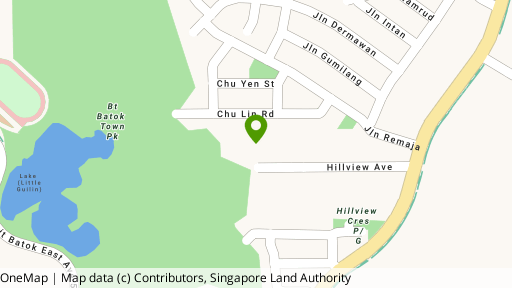 Map showing the location of Hilltop Grove