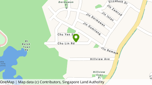 Map showing the location of Bamboo Grove Park