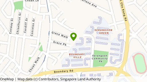 Map showing the location of Verdana Villas @ Serangoon Garden