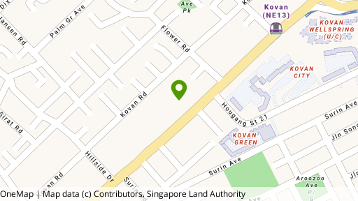 Map showing the location of Park Residences Kovan