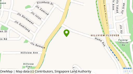 Map showing the location of Hillview Green