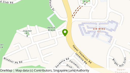 Map showing the location of Jasmine Court