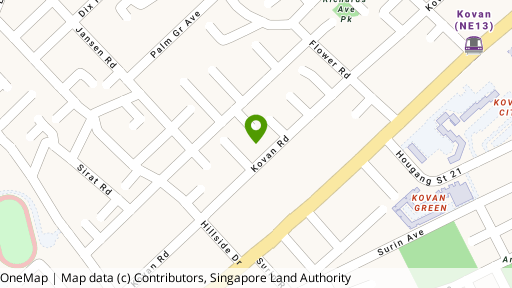 Map showing the location of The Bently Residences @ Kovan