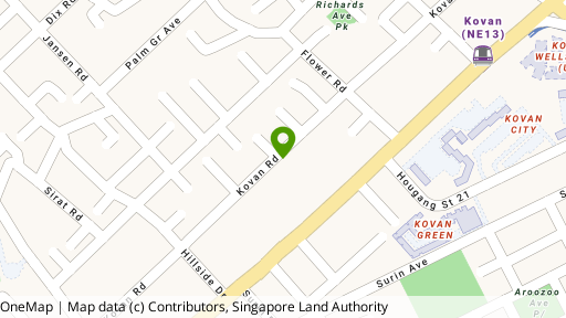 Map showing the location of Kovan Lodge