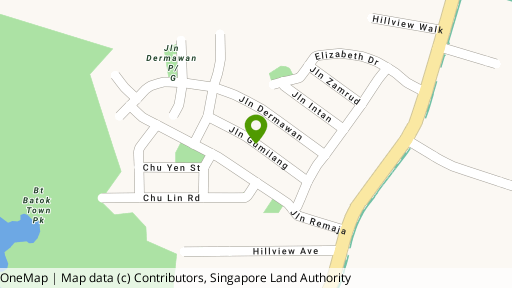 Map showing the location of Hillview Estate