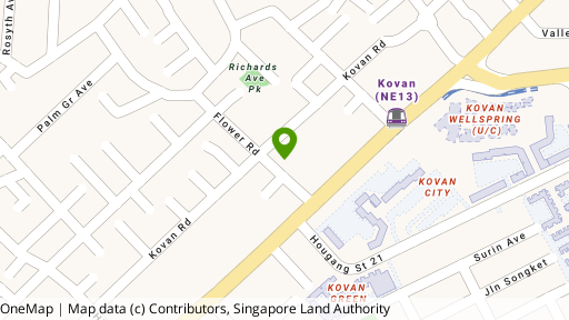 Map showing the location of Kovan Melody