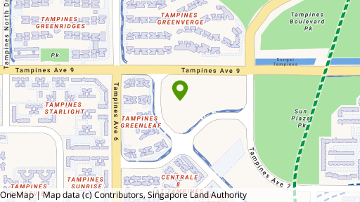 Map showing the location of The Tampines Trilliant