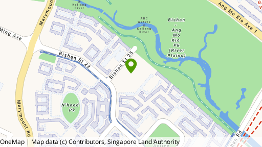 Map showing the location of Clover By The Park