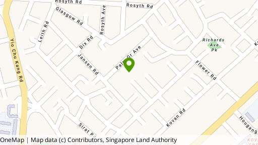 Map showing the location of Palm Grove Condominium