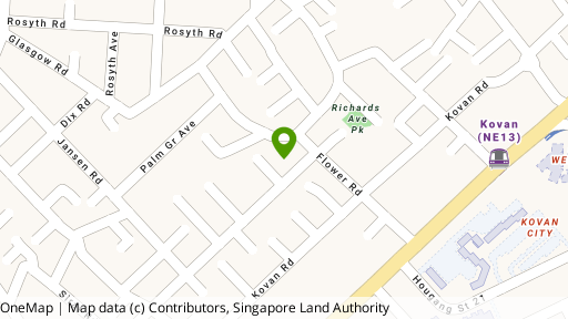 Map showing the location of 18 Flower Road
