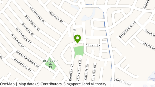Map showing the location of Chiselhurst Green
