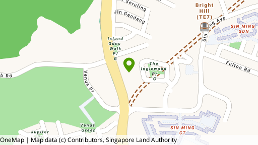 Map showing the location of Flame Tree Park