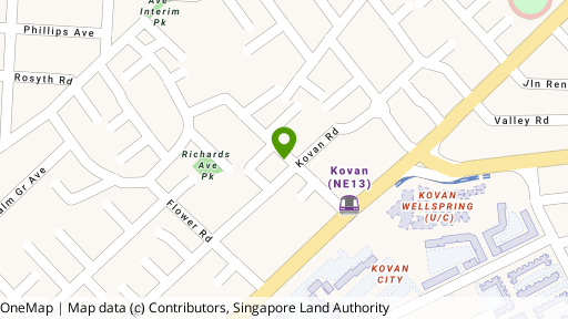 Map showing the location of 23 Lowland Road