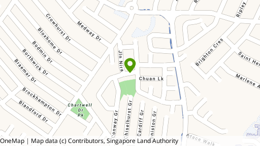 Map showing the location of Chuan Green