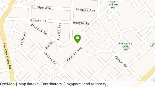 Map showing the location of Isuites @ Palm