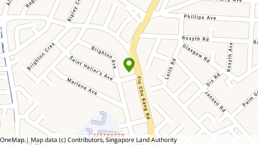 Map showing the location of 151A Yio Chu Kang Road