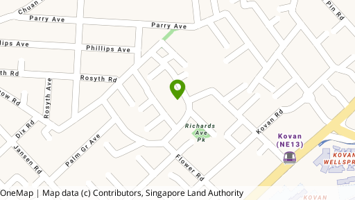 Map showing the location of Richards Mansions