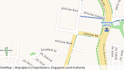 Map showing the location of Hillhaven