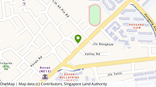 Map showing the location of 1007 Upper Serangoon Road