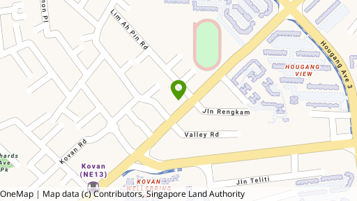 Map showing the location of 1017 Upper Serangoon Road