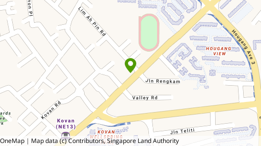 Map showing the location of 1019 Upper Serangoon Road