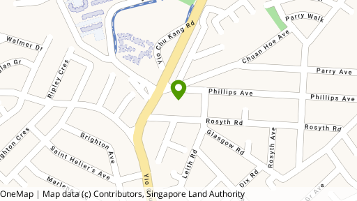Map showing the location of 3 @ Phillips