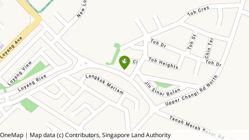 Map showing the location of Villas @ Old Tampines Road