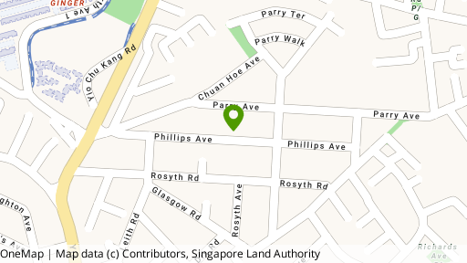 Map showing the location of Phillips Residences