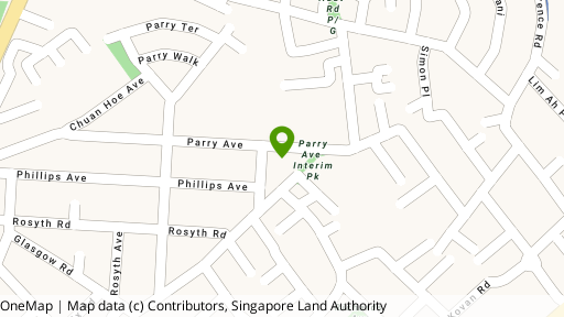 Map showing the location of Parry Court