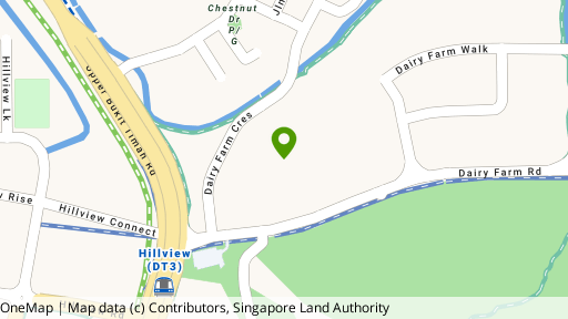 Map showing the location of The Dairy Farm